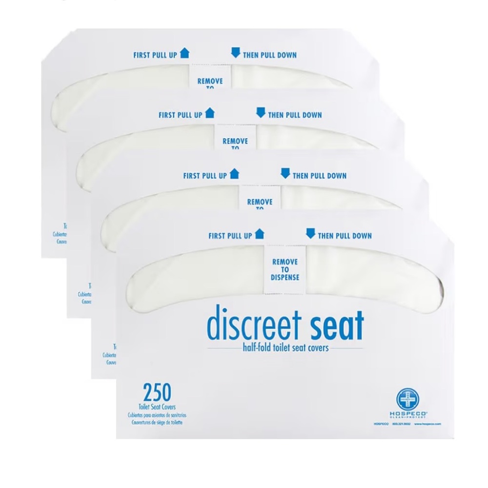 Disposable Paper Discreet Seat Covers - White